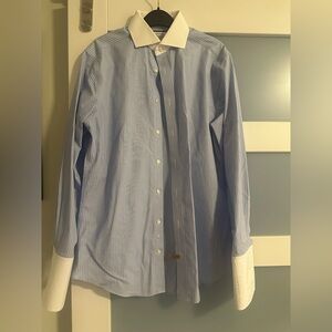 Charles Tyrwhitt Light Blue Striped Dress Shirt